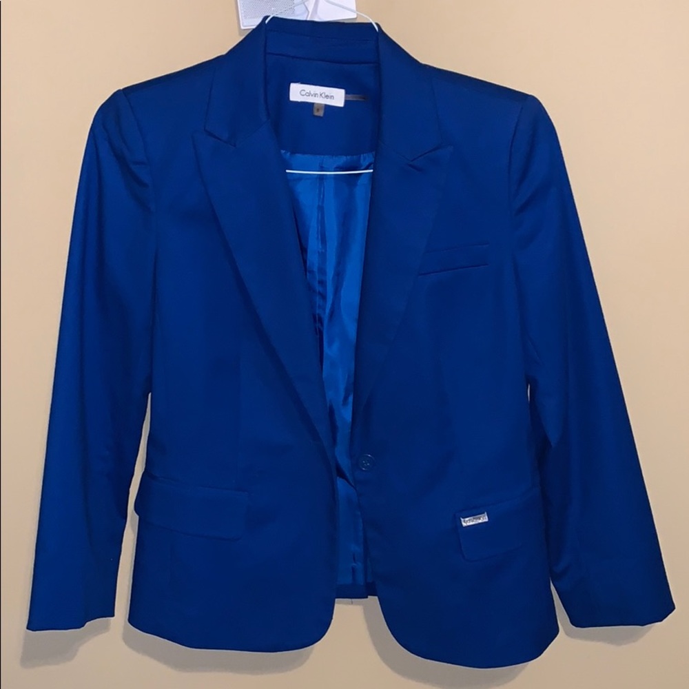 Blue Calvin Klein blazer